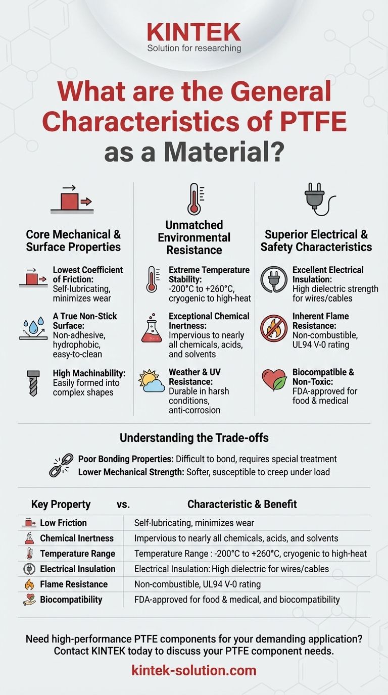 Quais são as características gerais do PTFE como material? Desempenho Inigualável em Condições Extremas Guia Visual