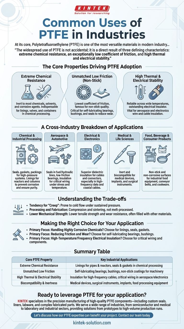 What are some common uses of PTFE in industries? Solve Challenges with a Versatile High-Performance Polymer Visual Guide