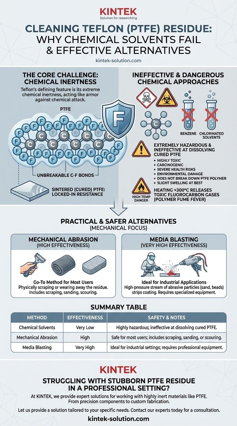 What chemical solvents can be used to clean Teflon residue? The Safer, More Effective Alternatives Visual Guide
