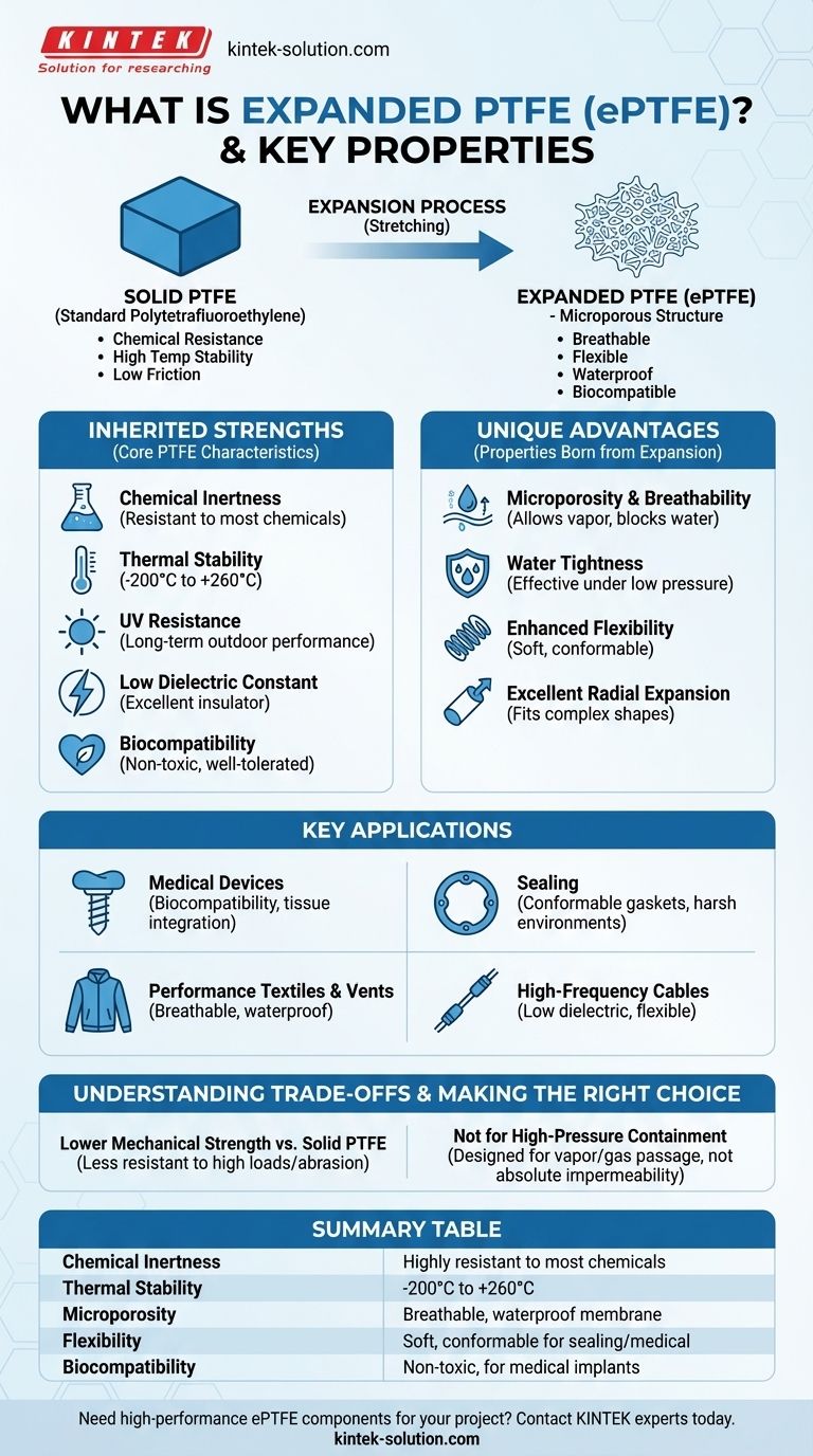 확장 PTFE(ePTFE)란 무엇이며 주요 특성은 무엇인가요? 미세 다공성 경이 소재에 대한 안내서 시각적 가이드