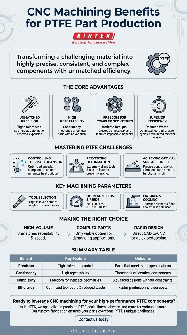 CNC 가공은 PTFE 부품 생산에 어떤 이점을 제공합니까? 정밀도, 일관성 및 복잡한 디자인 구현 시각적 가이드