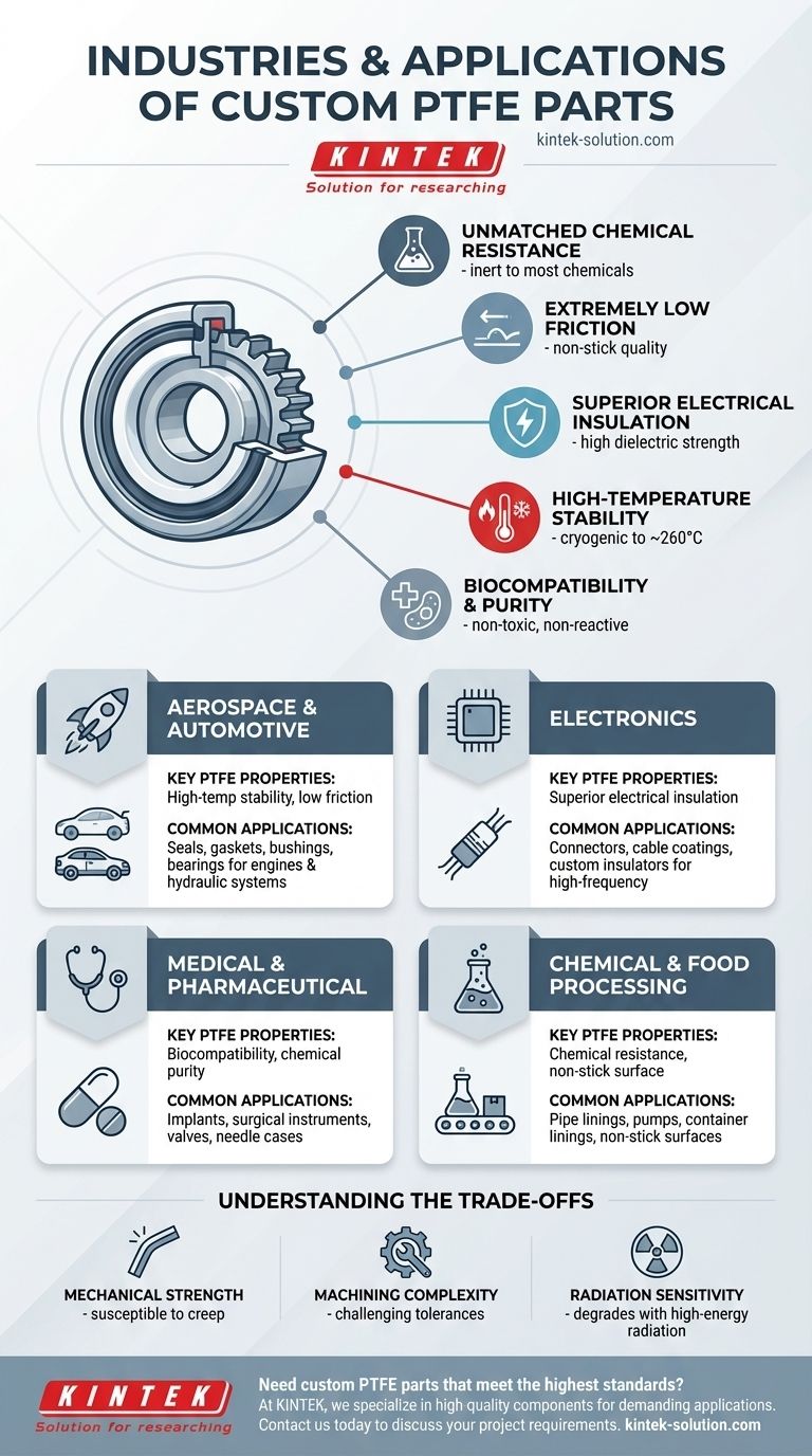 What industries use custom PTFE parts and for what purposes? Solve Critical Challenges with High-Performance Materials Visual Guide