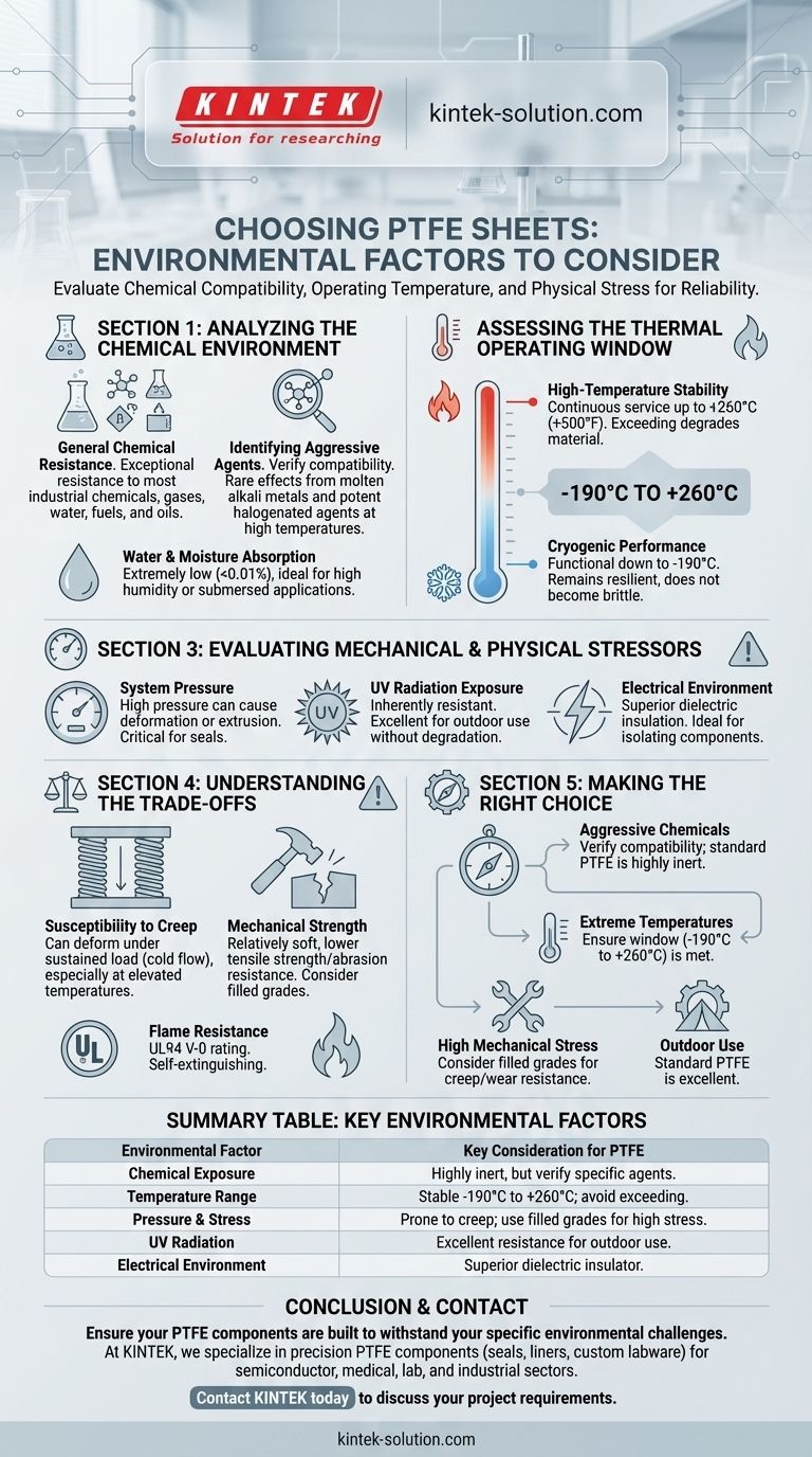 PTFE 시트를 선택할 때 고려해야 할 환경적 요인은 무엇입니까? 장기적인 성능을 보장하십시오. 시각적 가이드