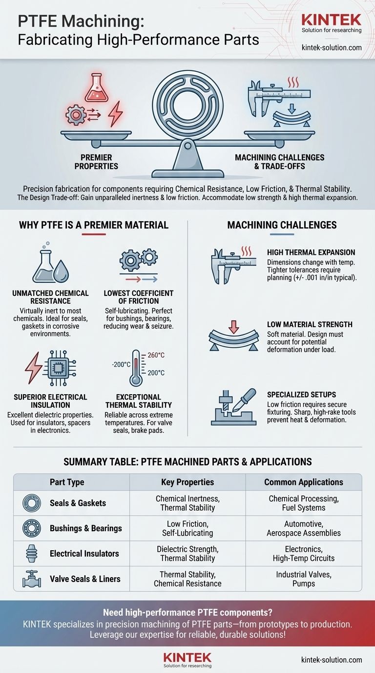 PTFE 가공으로 제작할 수 있는 부품의 종류는 무엇인가요? 씰, 부싱, 절연체 등 시각적 가이드