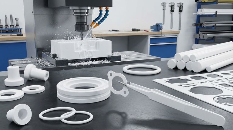 ¿Qué servicios de fabricación están disponibles para el PTFE? Cizallado, estampado, corte por láser, moldeo y mecanizado