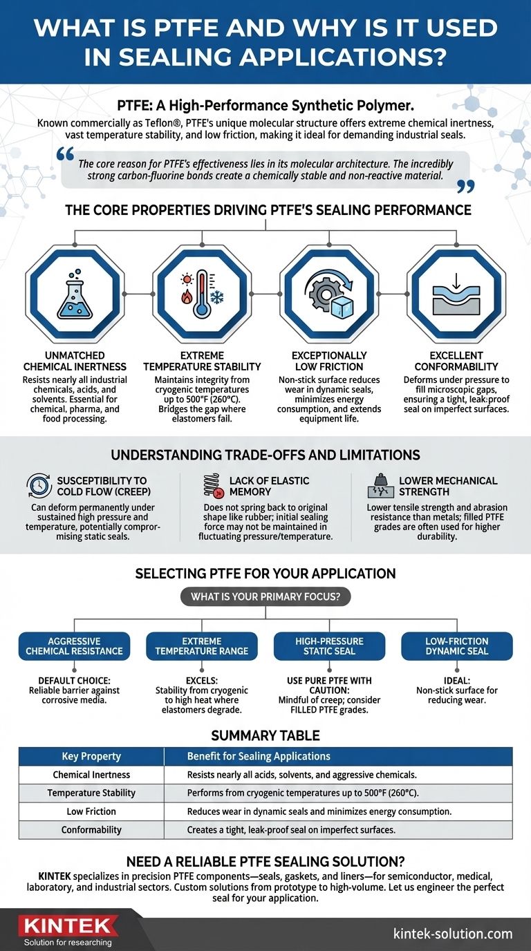 PTFE란 무엇이며 밀봉 응용 분야에서 사용되는 이유는 무엇입니까? 뛰어난 내화학성 및 내열성 잠금 해제 시각적 가이드