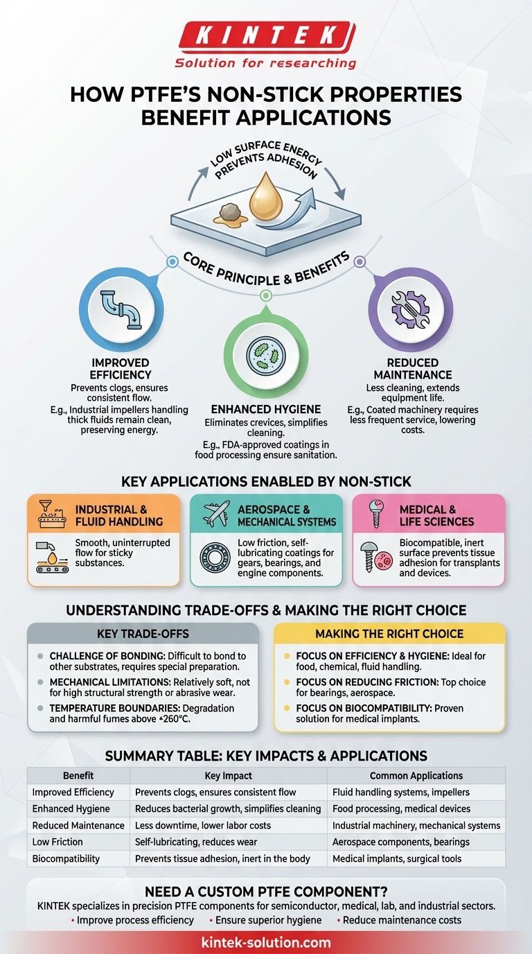 PTFE 的不粘性特性如何使其应用受益？提高效率、卫生和性能 图解指南