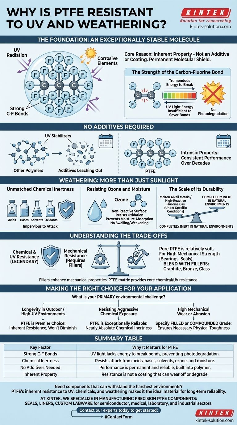 Was macht PTFE beständig gegen UV-Strahlung und Witterungseinflüsse? Die Wissenschaft hinter seiner inhärenten, dauerhaften Haltbarkeit Visuelle Anleitung