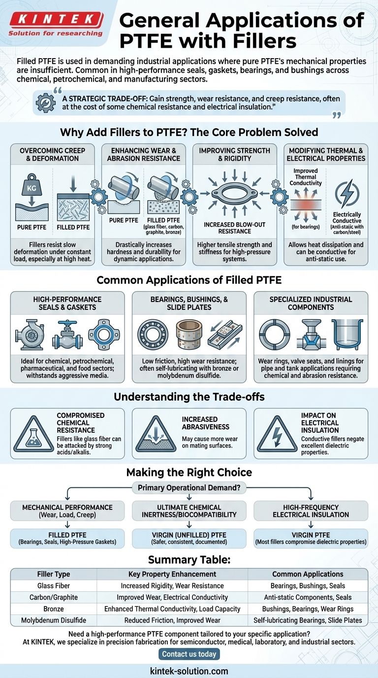 충전재를 사용한 PTFE의 일반적인 응용 분야는 무엇입니까? 까다로운 씰 및 베어링의 성능 향상 시각적 가이드