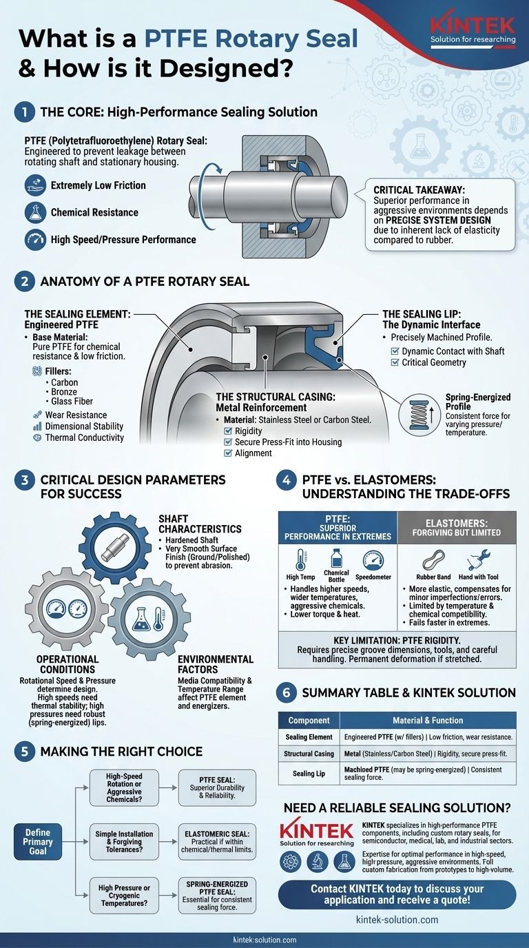 ما هو مانع التسرب الدوار من PTFE وكيف يتم تصميمه؟ دليل لتقنيات الإغلاق عالية الأداء دليل مرئي