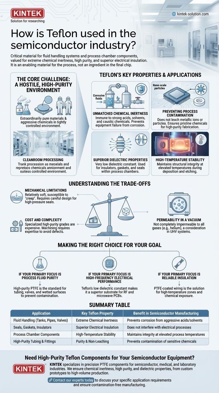 Come viene utilizzato il Teflon nell'industria dei semiconduttori? Essenziale per la produzione ad alta purezza Guida Visiva