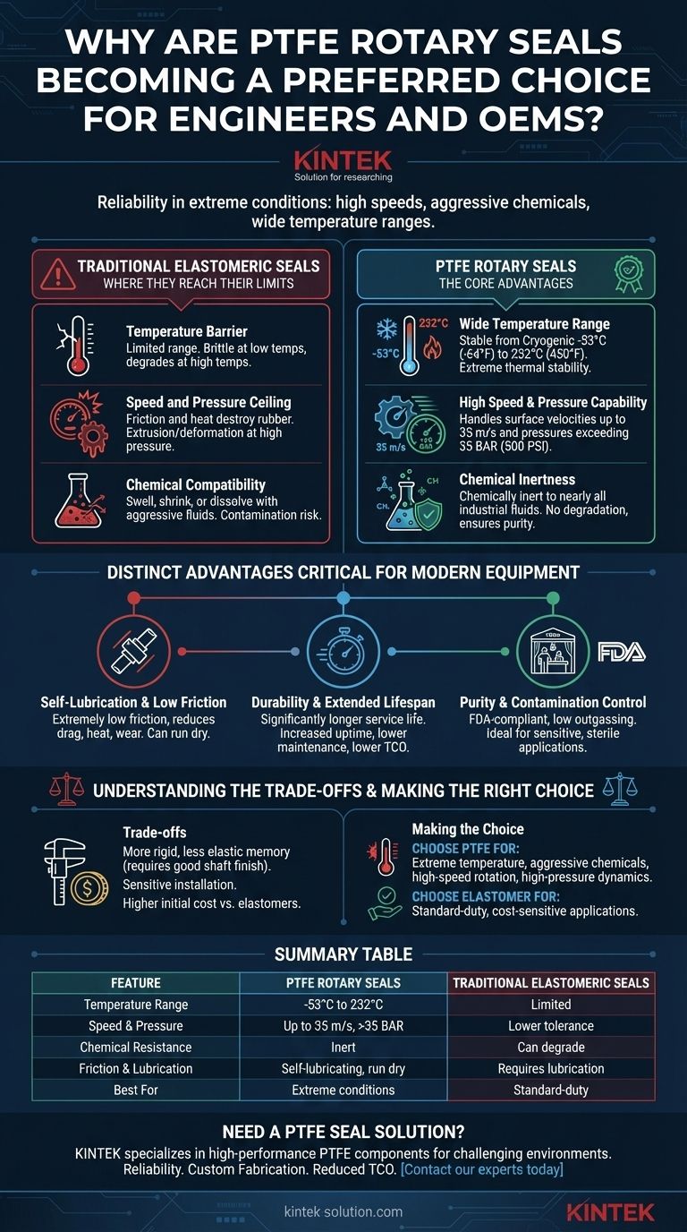 엔지니어와 OEM이 PTFE 로터리 씰을 선호하는 이유는 무엇일까요? 중요 성능 실패 해결 시각적 가이드