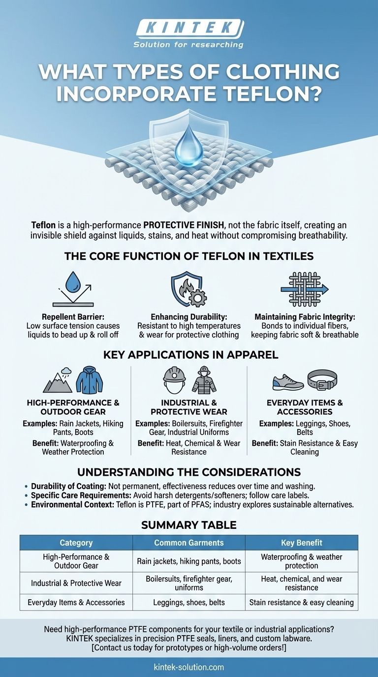 Quels types de vêtements intègrent du Téflon ? Découvrez les vêtements de protection haute performance Guide Visuel