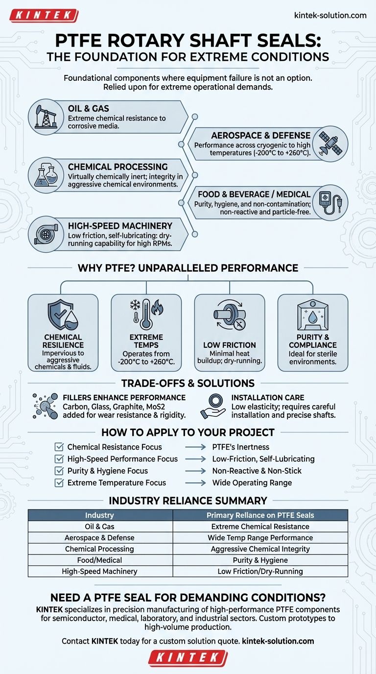PTFE 로터리 샤프트 씰에 의존하는 주요 산업은 무엇입니까? 극한 환경을 위한 중요 실링 시각적 가이드