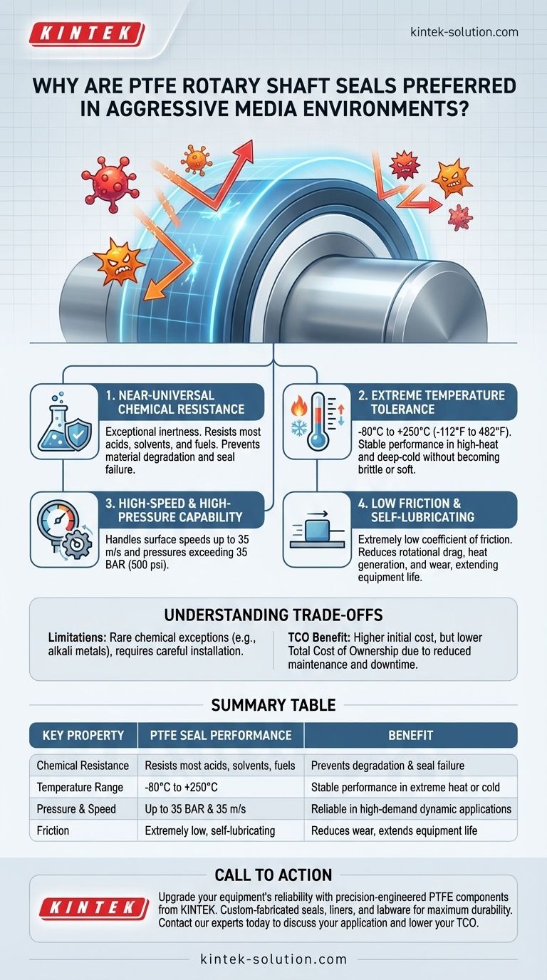 공격적인 매체에서 PTFE 로터리 샤프트 씰이 선호되는 이유는 무엇입니까? 탁월한 내화학성과 신뢰성 시각적 가이드