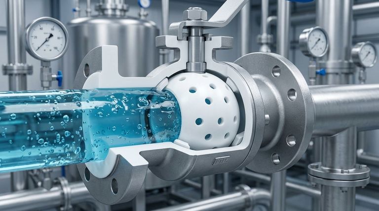 ¿Cómo funciona una válvula de bola revestida de PTFE? Una guía para el control de flujo libre de corrosión