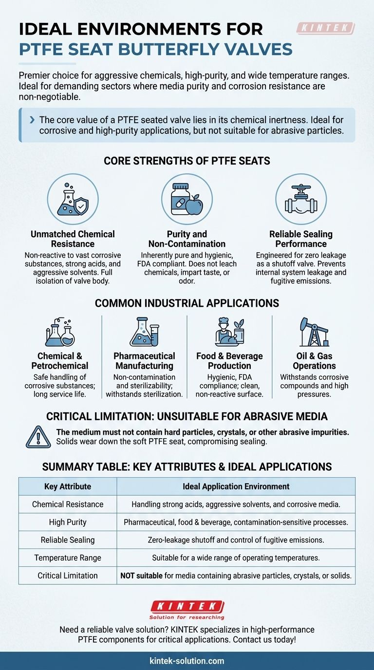 Für welche Arten von Umgebungen sind PTFE-Sitz-Absperrschieber am besten geeignet? Ideal für korrosive Anwendungen und Anwendungen mit hohen Reinheitsanforderungen Visuelle Anleitung