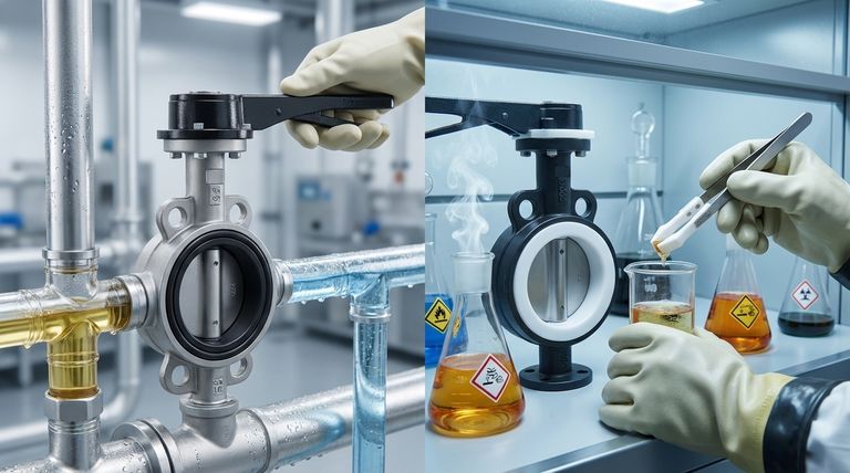 버터플라이 밸브 시트에서 NBR의 내화학성은 PTFE와 비교하여 어떻습니까? 귀하의 유체에 적합한 재료를 선택하십시오.