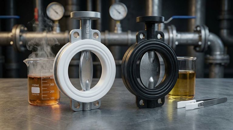 버터플라이 밸브용 NBR 및 PTFE 시트 재료 중 선택할 때 고려해야 할 요소는 무엇입니까?