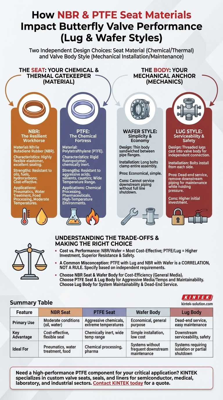 NBR 및 PTFE 씰 재질이 밸브 성능에 어떤 영향을 미치나요? 시스템에 적합한 버터플라이 밸브 선택 시각적 가이드