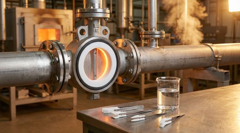 버터플라이 밸브의 고온 응용 분야에서 PTFE가 선호되는 재료인 이유는 무엇입니까? 탁월한 열 및 화학적 안정성