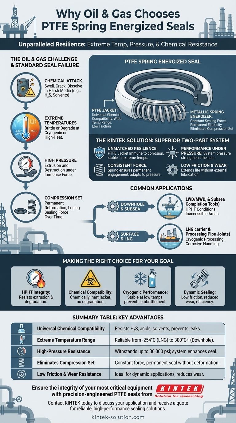 석유 및 가스 산업에서 PTFE 스프링 구동 씰이 선호되는 이유는 무엇입니까? 고압고온(HPHT) 및 부식성 환경에 대한 탁월한 복원력 시각적 가이드