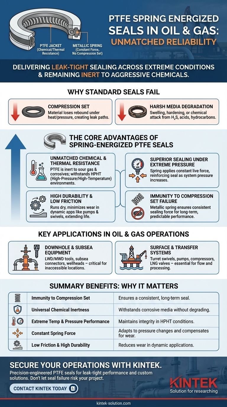 석유 및 가스 작업에서 PTFE 스프링 장착 씰의 전반적인 이점은 무엇입니까? HPHT 환경에서 타의 추종을 불허하는 신뢰성 달성 시각적 가이드