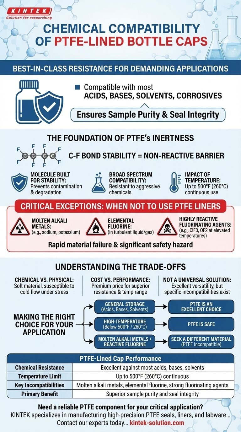 Каковы химические совместимости крышек с лайнером из ПТФЭ? Обеспечение максимальной безопасности и чистоты Визуальное руководство