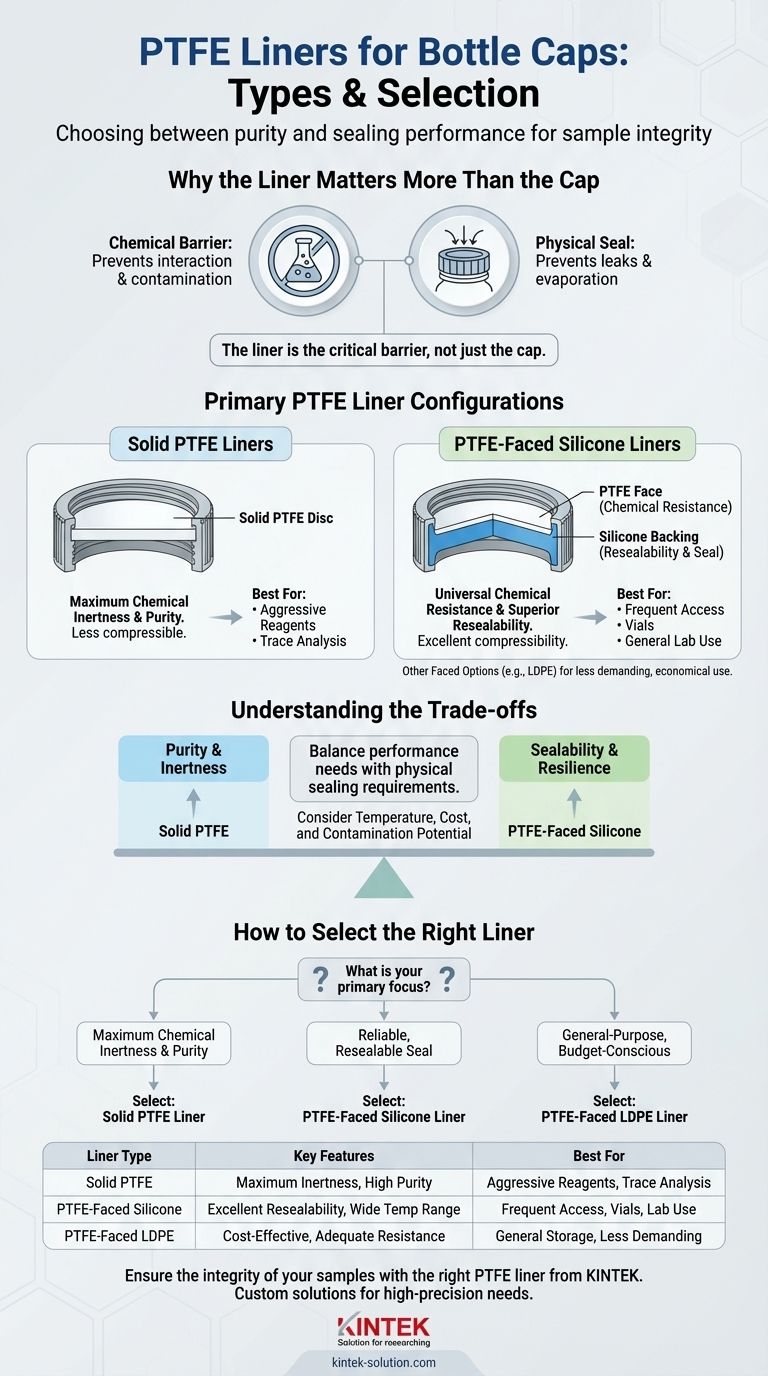 병마개에 사용할 수 있는 PTFE 라이너의 종류는 무엇입니까? 솔리드 PTFE 또는 복합 라이너 중에서 선택하십시오 시각적 가이드