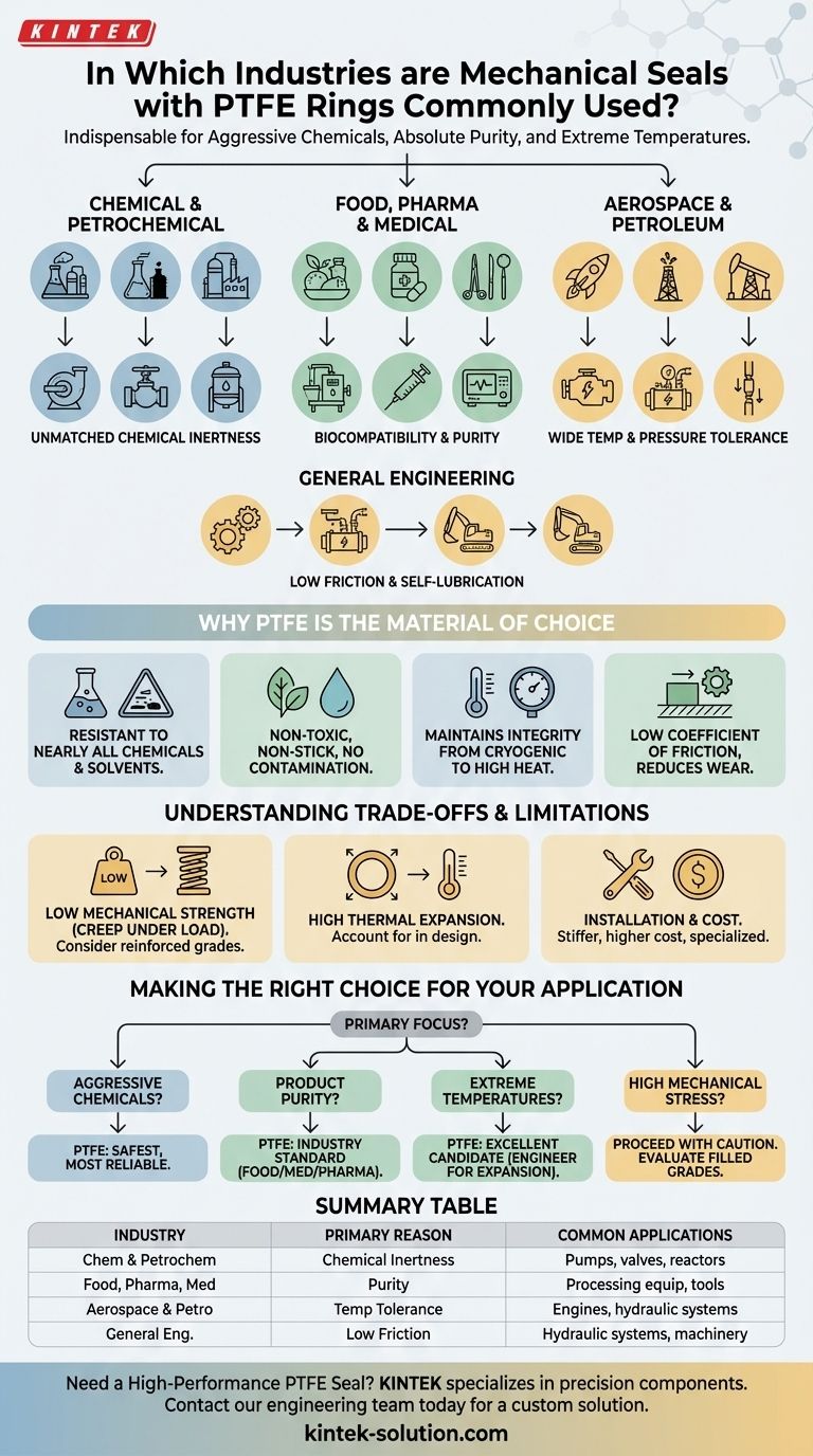 PTFE 링이 있는 기계적 씰은 어떤 산업에서 일반적으로 사용됩니까? 가혹한 화학 물질 및 고온 환경에 필수적입니다. 시각적 가이드