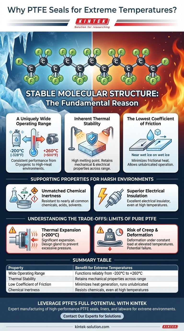 PTFE 씰이 극한 온도 응용 분야에 적합한 이유는 무엇입니까? -200°C에서 +260°C까지의 탁월한 안정성 시각적 가이드