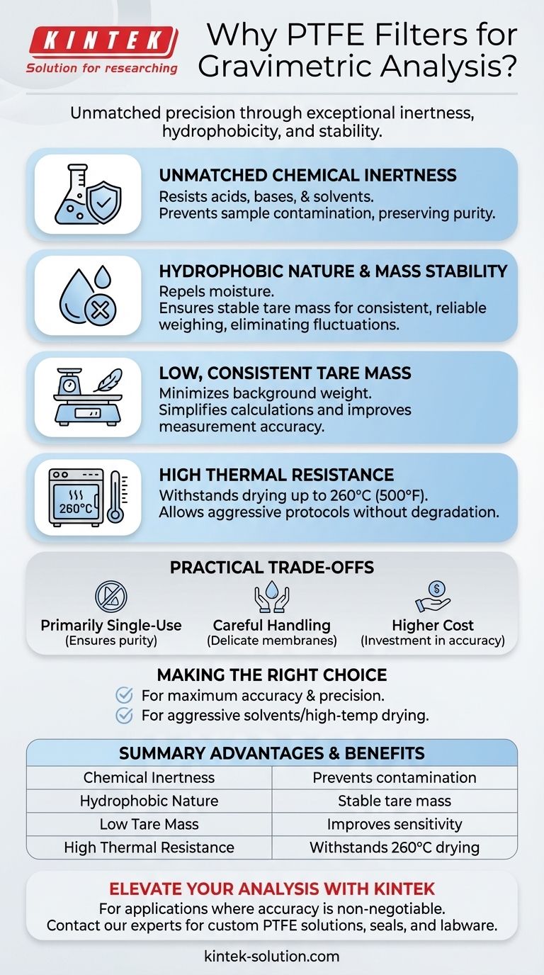Por que os filtros de PTFE são vantajosos para a análise gravimétrica? Alcance Precisão e Exatidão Inigualáveis Guia Visual