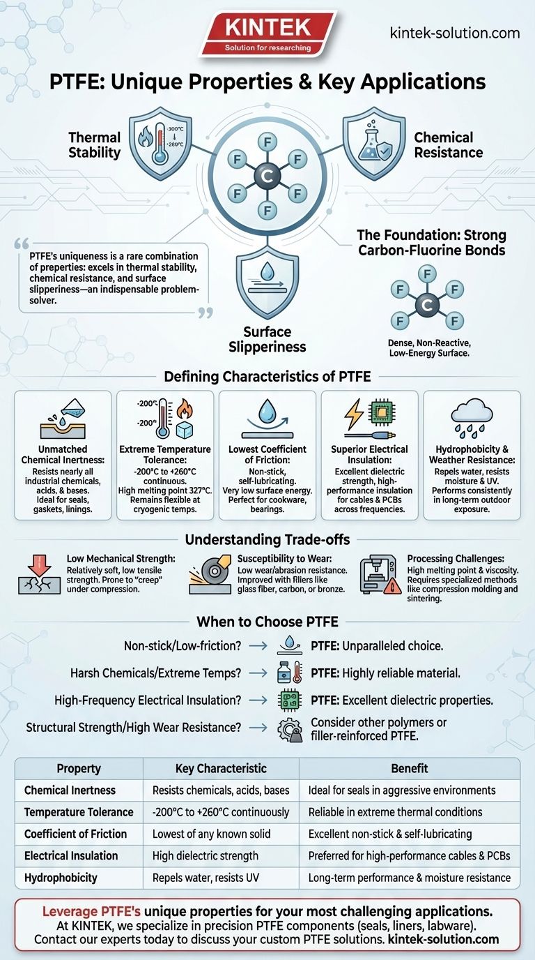 Quali sono le proprietà uniche del PTFE? Sblocca prestazioni senza pari in applicazioni esigenti Guida Visiva