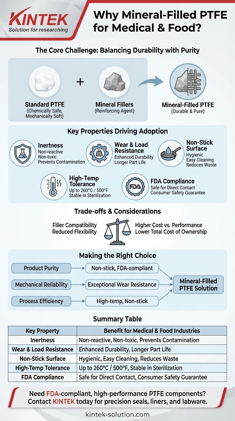 의료 및 식품 산업에서 광물 충전 PTFE를 사용하는 이유는 무엇입니까? | 우수한 내구성과 FDA 준수 안전성 시각적 가이드