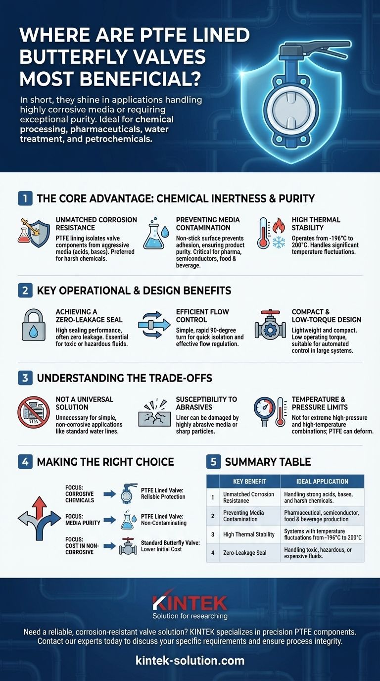 В каких случаях футерованные фторопластом (PTFE) дисковые затворы наиболее эффективны? Превосходная коррозионная стойкость для агрессивных химикатов Визуальное руководство