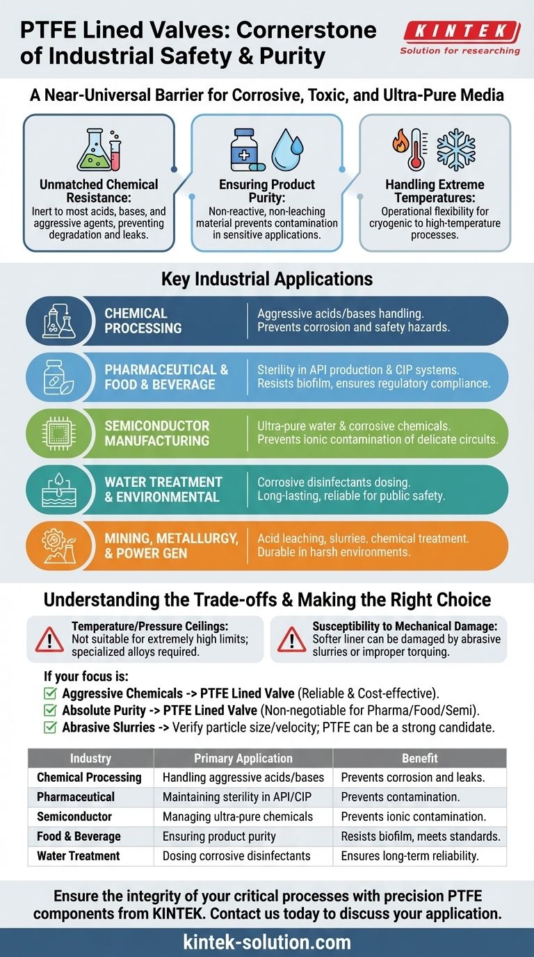 PTFE 라이닝 밸브를 사용하는 주요 산업은 무엇입니까? 중요 공정에서 안전과 순도를 보장하십시오 시각적 가이드