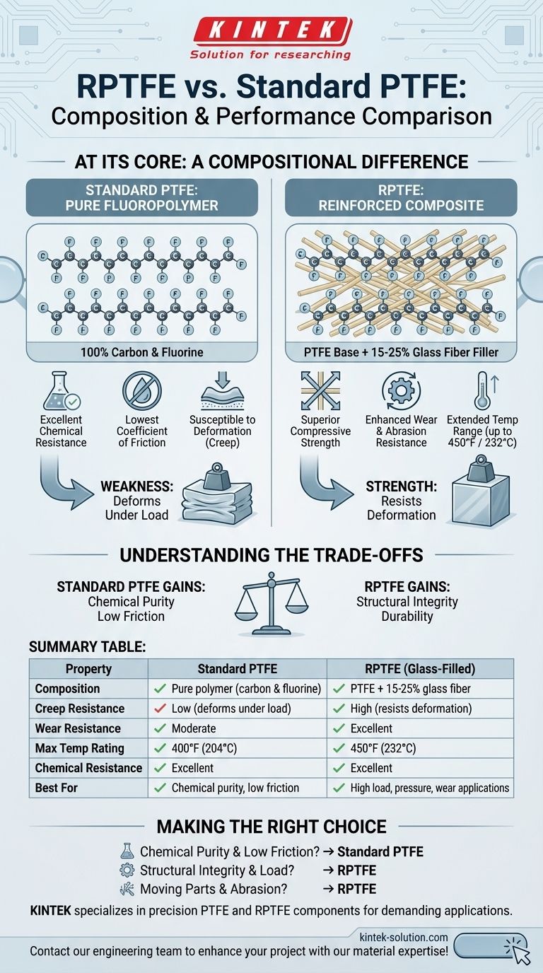 RPTFE는 일반 PTFE와 구성상 어떻게 다른가요? 향상된 재료 성능 가이드 시각적 가이드