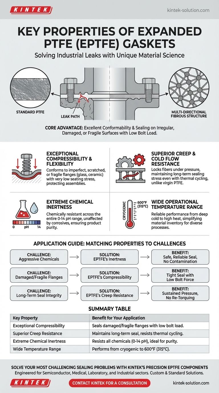확장 PTFE (EPTFE) 개스킷의 주요 특성은 무엇입니까? 손상된 플랜지의 누출 해결 시각적 가이드