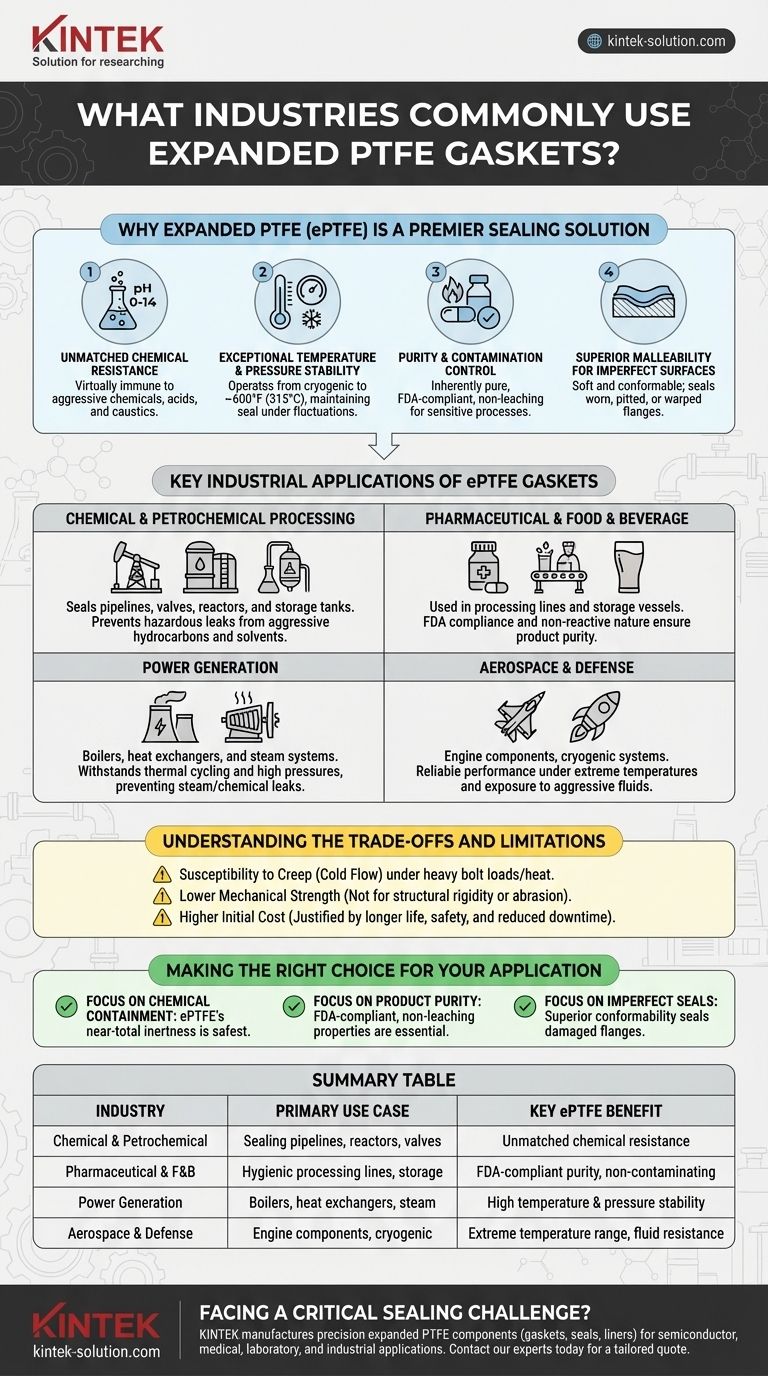 확장 PTFE 개스킷을 일반적으로 사용하는 산업은 무엇입니까? 중요 씰링 솔루션 가이드 시각적 가이드