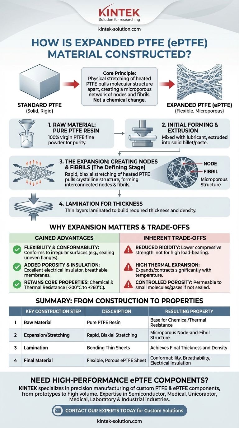 확장 PTFE(ePTFE) 재료는 어떻게 구성됩니까? 미세 다공성 변환에 대한 심층 분석 시각적 가이드