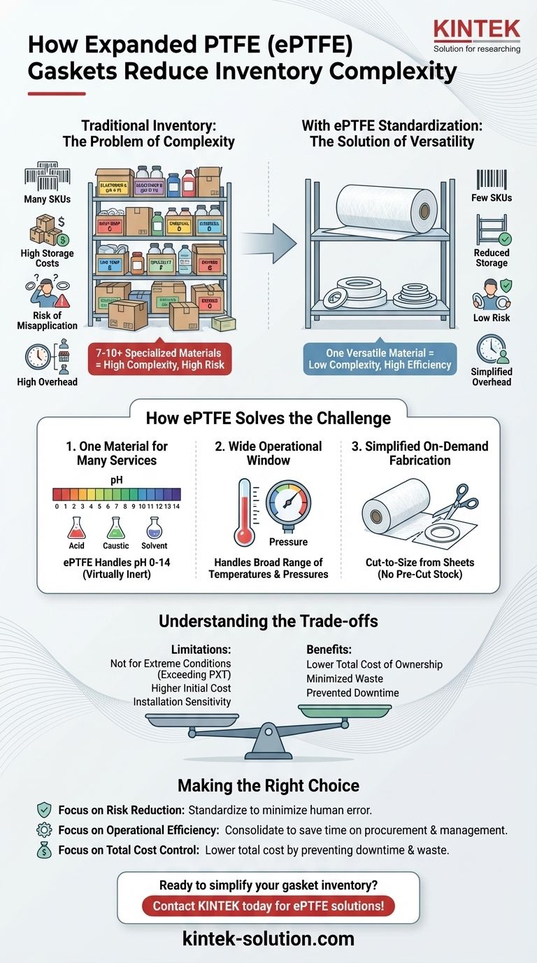 확장 PTFE(ePTFE) 개스킷은 어떻게 재고 복잡성을 줄일 수 있습니까? 효율성 향상을 위해 재고를 통합하십시오 시각적 가이드