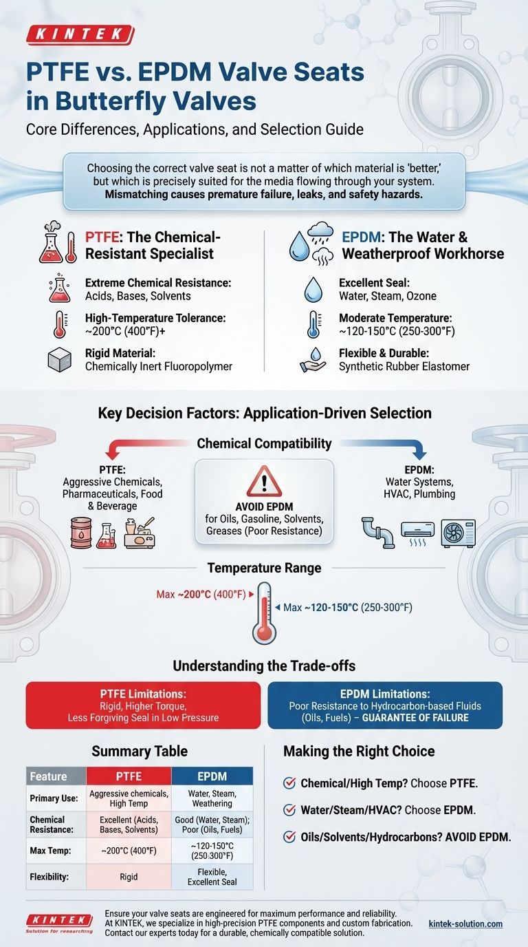 PTFE와 EPDM 밸브 시트의 주요 차이점은 무엇입니까? 귀하의 응용 분야에 적합한 재료를 선택하십시오. 시각적 가이드