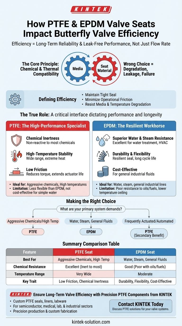 PTFE 및 EPDM 밸브 시트가 효율성에 어떤 영향을 미치나요? 안정적인 성능을 위한 올바른 씰 선택 시각적 가이드