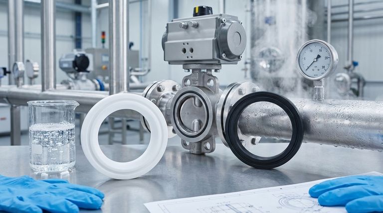 كيف يعمل كل من مقاعد صمامات PTFE و EPDM في الصمامات الكروية المشغّلة؟ اختر الختم المناسب لوسطك