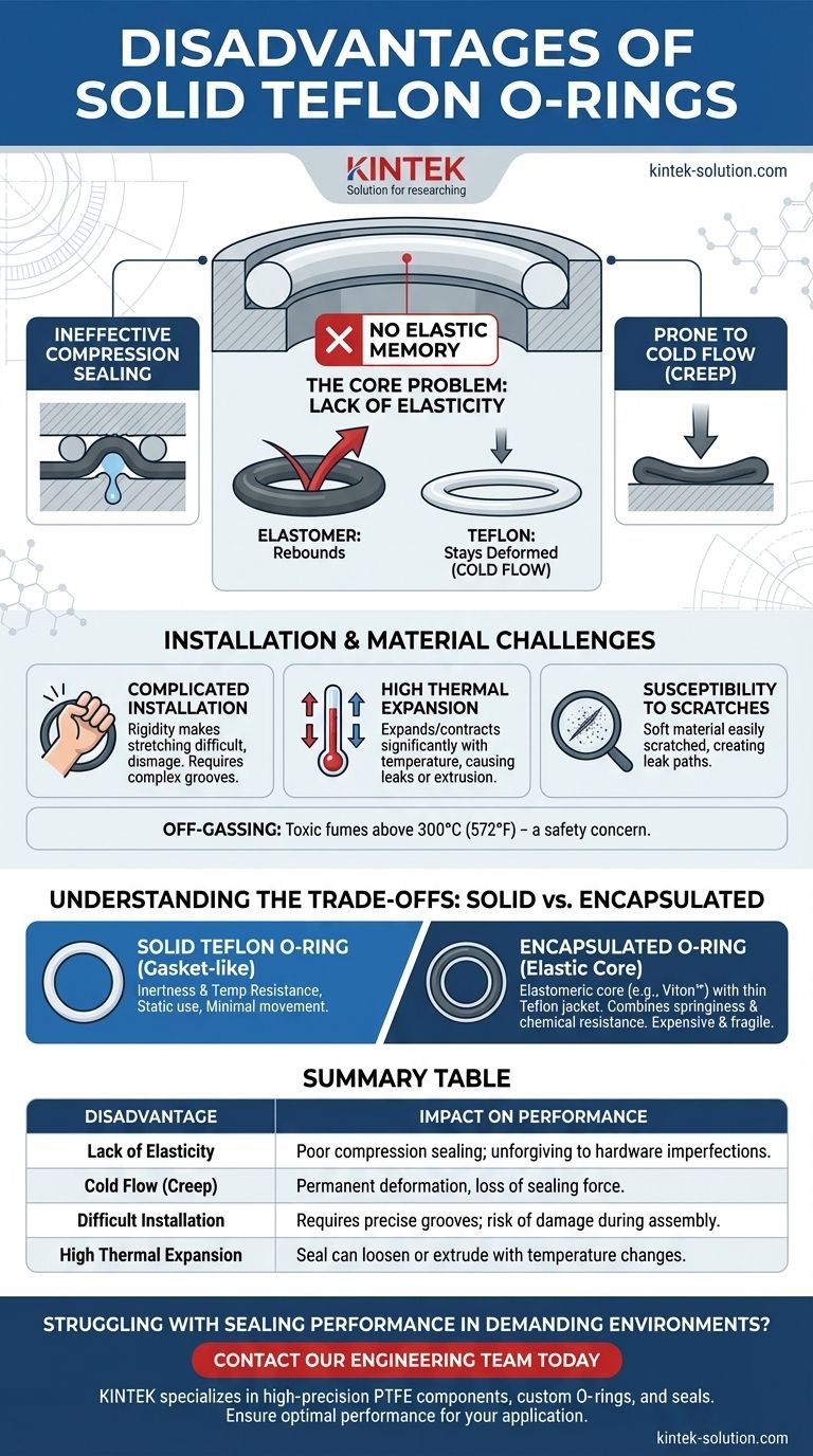 단단한 테프론 O-링의 단점은 무엇입니까? 안정적인 씰링을 위한 주요 한계점 시각적 가이드