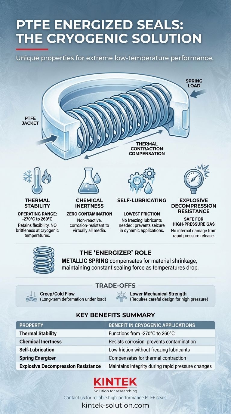 극저온 응용 분야에 PTFE 가압 씰이 적합한 특성은 무엇입니까? 초저온에서의 안정적인 밀봉 시각적 가이드