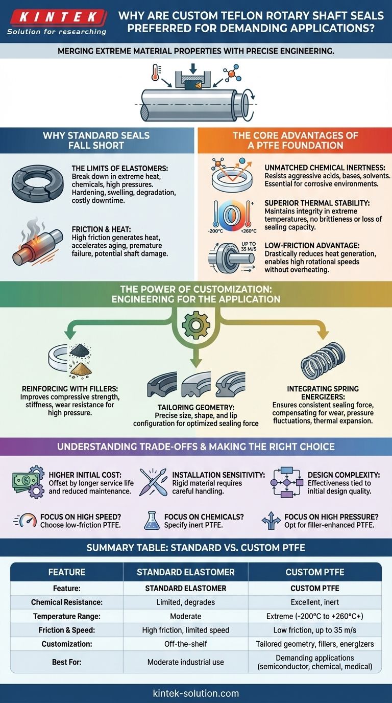 까다로운 응용 분야에서 맞춤형 테프론 로터리 샤프트 씰이 선호되는 이유는 무엇입니까? 극한 조건에서 뛰어난 신뢰성 확보 시각적 가이드
