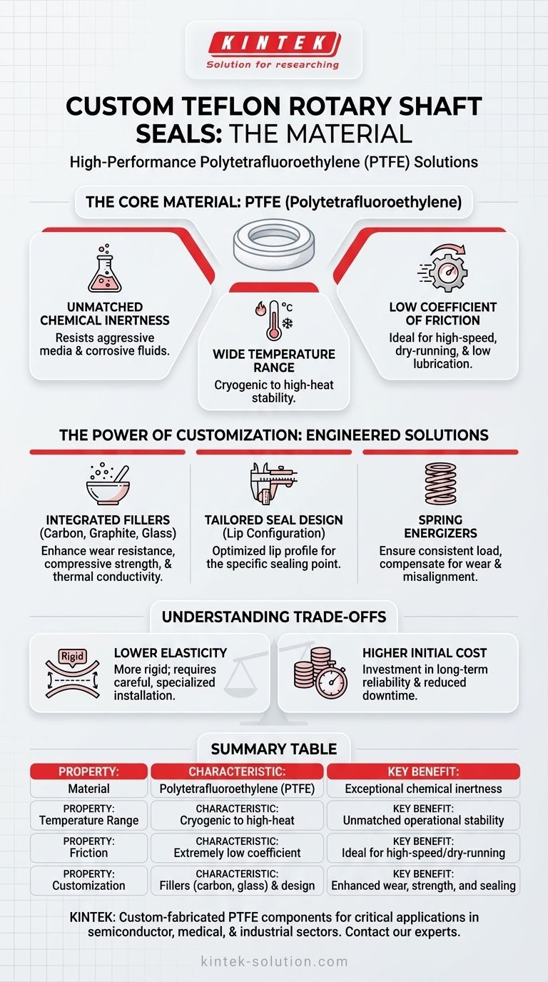 맞춤형 테플론 로터리 샤프트 씰은 어떤 재질로 만들어지나요? 극한 성능을 위한 PTFE 시각적 가이드