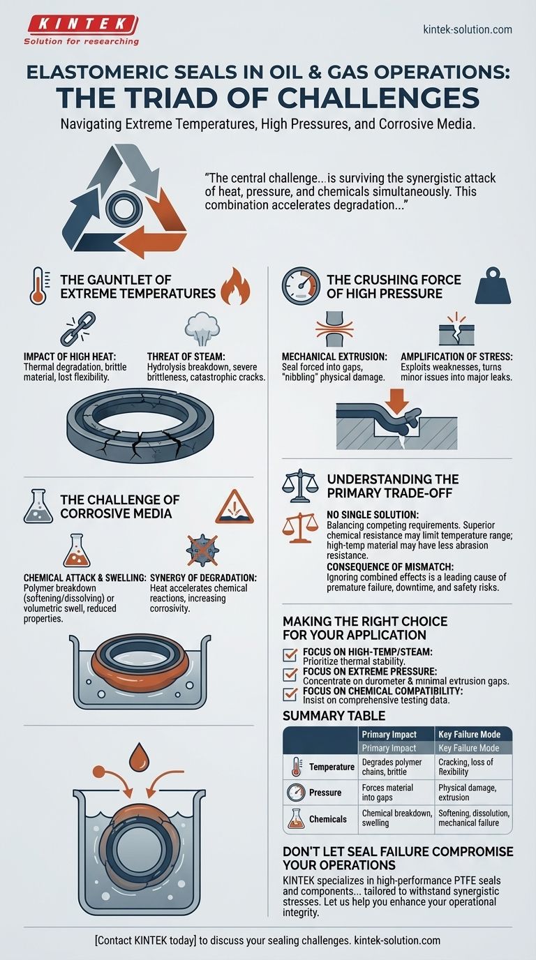 석유 및 가스 작업에서 엘라스토머 씰이 직면하는 과제는 무엇입니까? 극한 조건에서 신뢰성 보장 시각적 가이드