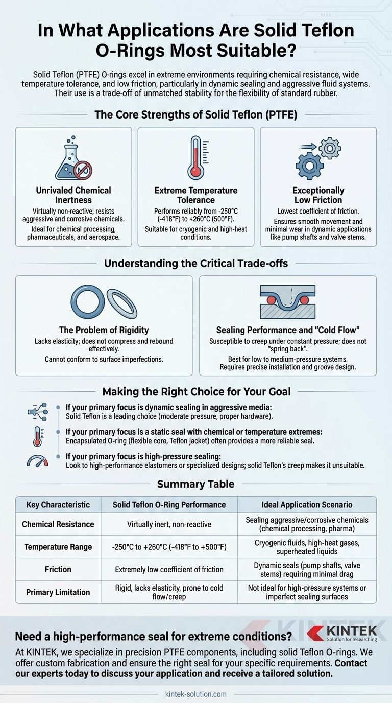 고체 테플론(Teflon) O-링은 어떤 응용 분야에 가장 적합합니까? 극한 조건에서 성능 극대화 시각적 가이드